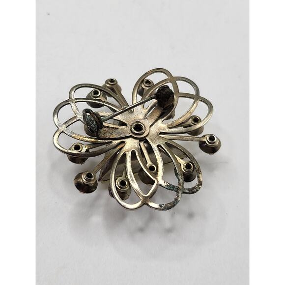 Vintage Yellow Triangle Rhinestone Brooch Mid Century Wearable Jewelry - Picture 8 of 11